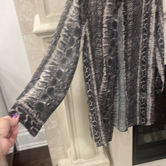 Semi sheer snake print button down blouse. Size medium. Never worn. Size medium - Picture 2 of 5